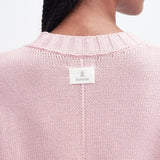 Barbour Clifton Crew Neck Knitted Jumper In Shell Pink