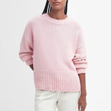 Barbour Clifton Crew Neck Knitted Jumper In Shell Pink