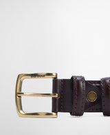 Barbour Clyde Leather Belt In Chestnut Brown