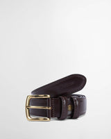Barbour Clyde Leather Belt In Chestnut Brown