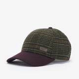 Barbour Clyde Sports Cap In Brown/ Olive Plaid