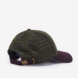 Barbour Clyde Sports Cap In Brown/ Olive Plaid