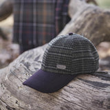Barbour Clyde Sports Cap In Brown/ Olive Plaid