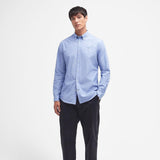 Barbour Crest Poplin Tailored Shirt in Sky