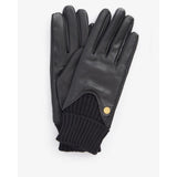 Barbour Deanna Leather Gloves In Black