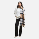 Barbour Deanna Tartan Scarf In Navy Tartan