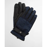 Barbour Deveron Tweed Waterproof Gloves In Navy