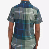 Barbour Men's Douglas Short Sleeve Tailored Shirt In Blue Tartan