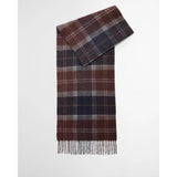 Barbour Dramside Reversible Lambswool Scarf In Midnight Oak Tartan
