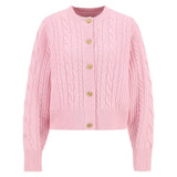 Barbour Elina Knitted Cardigan In Cherry Blossom