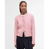 Barbour Elina Knitted Cardigan In Cherry Blossom
