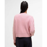 Barbour Elina Knitted Cardigan In Cherry Blossom