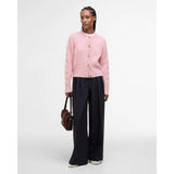 Barbour Elina Knitted Cardigan In Cherry Blossom