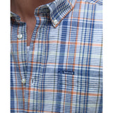 Barbour Elton Tailored Short-Sleeved Shirt In Dark Denim