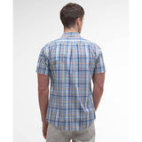 Barbour Elton Tailored Short-Sleeved Shirt In Dark Denim