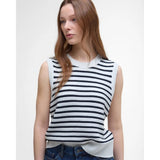 Barbour Emberly Striped Sweater Vest In Navy