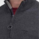 Barbour Ess Pima Cotton Half Zip Jumper In Charcoal