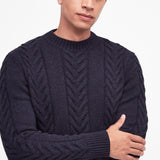 Barbour Essential Cable Knit Sweatshirt In Navy
