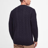Barbour Essential Cable Knit Sweatshirt In Navy