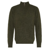 Barbour Essential L/wool Half Zip Jumper In Seaweed