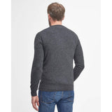Barbour Essential Lambswool Crew Neck Sweater In Charcoal