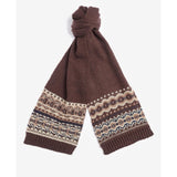 Barbour Fairisle Beanie & Scarf Gift Set in Green