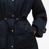 Barbour Fallyn Showerproof Hessian Tartan Jacket In Navy