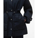 Barbour Fallyn Showerproof Hessian Tartan Jacket In Navy