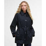 Barbour Fallyn Showerproof Hessian Tartan Jacket In Navy
