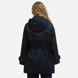 Barbour Fallyn Showerproof Hessian Tartan Jacket In Navy
