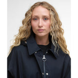 Barbour Fallyn Showerproof Hessian Tartan Jacket In Navy