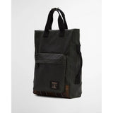 Barbour Field Waxed Backpack In Sage Classic