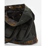 Barbour Field Waxed Tote Bag In Sage