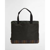 Barbour Field Waxed Tote Bag In Sage