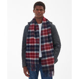 Barbour Galston Tartan Scarf in Cranberry Tartan
