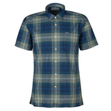 Barbour Gordon Short Sleeve Tailored Shirt Keilder Blue Tartan