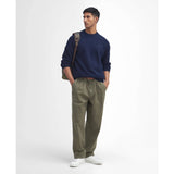 Barbour Grangetown Crew Neck Jumper In Classic Navy
