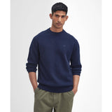 Barbour Grangetown Crew Neck Jumper In Classic Navy