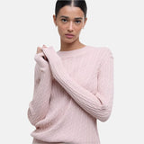 Barbour Hartland Crew Neck Jumper In Primrose Pink