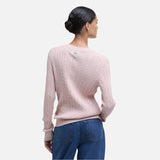 Barbour Hartland Crew Neck Jumper In Primrose Pink