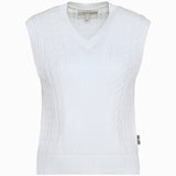 Barbour Hartland Sleeveless Knitted Jumper In Cloud