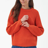 Barbour Hartley Knitted Jumper in Orange
