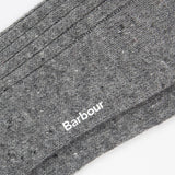 Barbour Houghton Socks In Mid Grey/ Red
