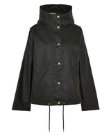 Barbour Inez Waxed Jacket In Olive/Tartan