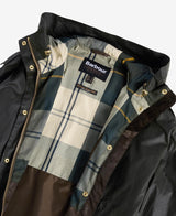 Barbour Inez Waxed Jacket In Olive/Tartan