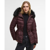 Barbour International Cher Puffer Jacket In Red Velvet