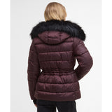 Barbour International Cher Puffer Jacket In Red Velvet
