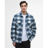 Barbour International Clayton Fleece Check Overshirt In Shaded Emerald