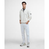 Barbour International Ewan Half-Zip Sweatshirt In Whisper White