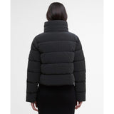 Barbour International Hudson Faux-Velvet Puffer Jacket In Black